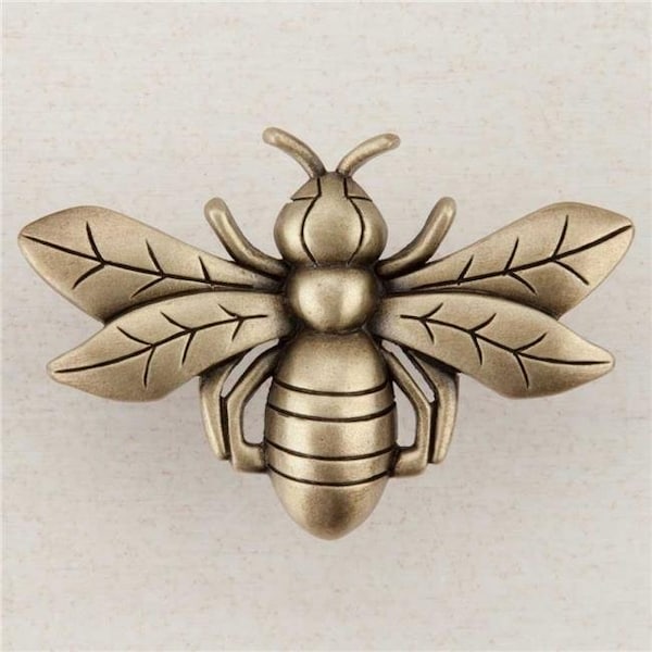 Acorn Mfg Acorn Manufacturing DQ7AP Artisan Collection Bee Knob; Antique Brass DQ7AP - main